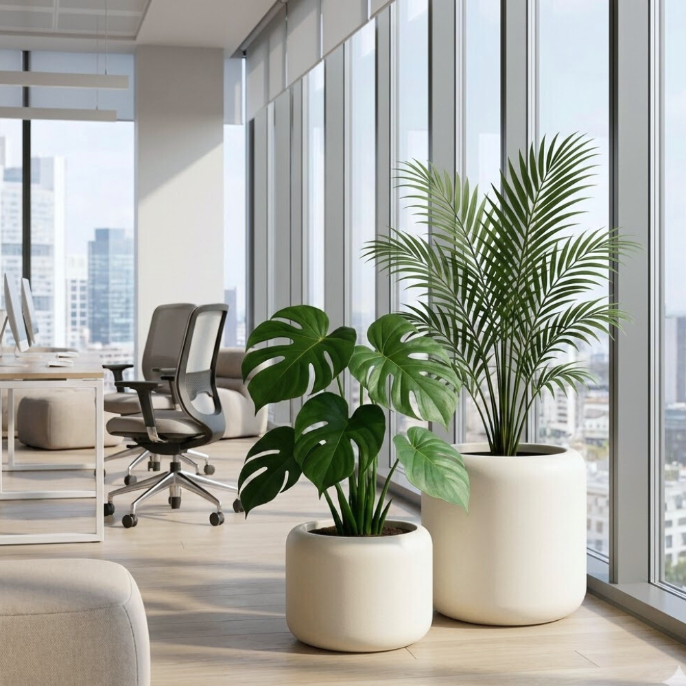 Ambiente Höhe 30 und 45 cm mit Einsatz, cremefarben, Set