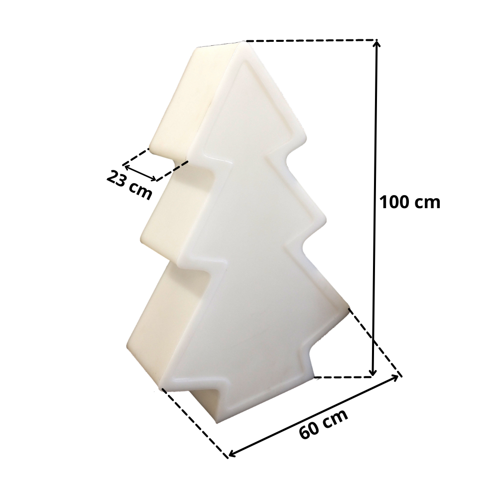 Abmessungen des leuchtenden LED-Weihnachtsbaums 100 cm