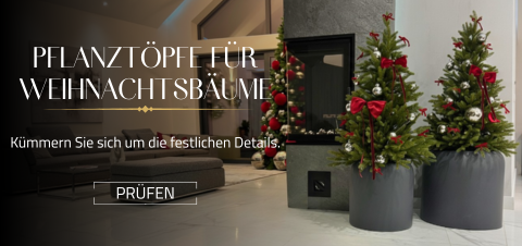 Blumentöpfe für Weihnachtsbäume