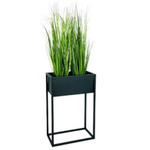 Rechteckiger Blumenstaender Stella 60x40 cm, schwarz