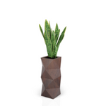 Asti 78 cm hoher moderner Topf mit Regal, Corten