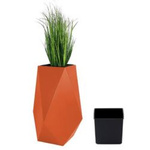 Hoher Blumentopf moderner Topf Vezuvio 73 cm, orange