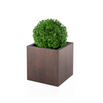 Pixel Pot 50 cm quadratisch mit Ablage, corten