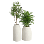 Hoher Blumentopf Epoco, H 60 und 70 cm, creme, Set