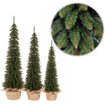 Künstlicher Weihnachtsbaum Slim im Topf 100, 140, 180 cm, Set