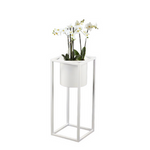 Loft rund Metall Blumenbeet Iris 60 cm, weiß