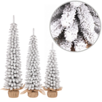 Künstlicher Weihnachtsbaum Slim, beschneit, im Topf, 100, 140, 180 cm, Set