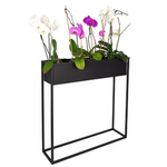 Rechteckiger Blumenstaender Stella 80x80 cm, schwarz