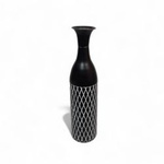 Pampasgras Vase schwarz Milos 61x14 cm