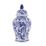 Keramik Vase Amphore Indigo h37x17 cm