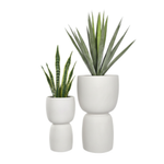 Gartenblumenkübel Duala, H 54 und 70 cm, creme, Set