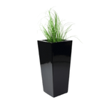 Hochrechteckiger Fiberglas-Topf Slim H 67 x 31 x 31 cm, schwarz