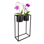 Metall-Loft Doppel-Blumenbeet Iris 80 cm, schwarz