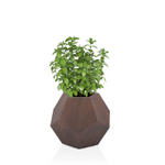 Alma 53 cm geometrischer Topf mit Regal, Corten