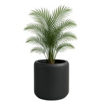 Runder Blumentopf Ambiente, H 60 x 48 cm, mit Einsatz, schwarz