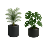 Ambiente Höhe 30 und 45 cm mit Einsatz, schwarz, Set