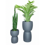 Gartentöpfe Duala H 41 und 70 cm, anthrazit, Set