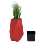 Hoher Blumentopf moderner Topf Vezuvio 73 cm, rot