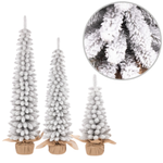 Künstlicher Weihnachtsbaum Slim, beschneit, im Topf, 80, 140, 180 cm, Set