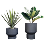 Blumentopf Baso, Höhe 33 und 51 cm, anthrazit, Set