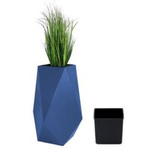 Hoher Blumentopf moderner Topf Vezuvio 73 cm, blau