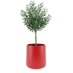 Zoe 50 cm runder moderner Blumentopf ohne Regal, rot