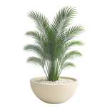Gartenblumentopf Schale H 25x58 cm, creme