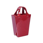 Blumenvase Tasche Lori h30x17 cm, rot